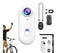 Generico Treklon 4s Camera Wearable Snap Cam, Actionsnap-Thumb Action Camera, 170° Wide Angle, Wearable Video Recording, for Cycling, Pet Walking & Outdoors Activities (White-Standard-1080P,No Card)