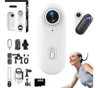 Generico Treklon 4s, Treklon 4S Body Camera, 4k Hands-Free Treklon Pov Camera, Wearable Action Body Cam,Thumb Size Mount Anywhere For Work,Travel,Pet Walking (white)