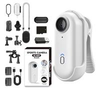 Generico Treklon POV Camera, POV ONE Action Camera, New Ultra Wide Angle 4k Multifunction Thumb Pocket Action Cam,170° Wide Angle, for Cycling, Pet Walking and Outdoors Activities (White 1080p,32g)