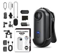 Generico Treklon POV Camera, POV ONE Action Camera, New Ultra Wide Angle 4k Multifunction Thumb Pocket Action Cam,170° Wide Angle, for Cycling, Pet Walking and Outdoors Activities (Black 4k,128g)