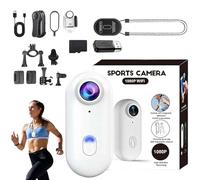Generico Treklon POV Camera, Treklon 4S Body Camera, HD 1080p/4K Mini Wearable Action Body Cam for Work, Travel, Cycling, Pet Walking & Outdoors Activities (White,1080P)