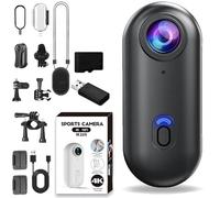 Generico Treklon POV Camera, Treklon Body Camera, 4K Thumb Action Cameras, 4k Pocket Action Cam, 170° Wide Angle, for Cycling, Outdoors Activities and Pet Walking (32G,Black)