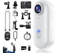 Generico Treklon POV Camera, Treklon Body Camera, HD 1080p/4k Pocket Action Cam,170° Wide Angle,Wearable Video Recording, for Cycling, Diving, Ski (White,1080P)