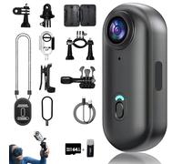 Generico Treklon POV Camera, Treklon Body Camera, HD 1080p/4k Pocket Action Cam,170° Wide Angle,Wearable Video Recording, for Cycling, Diving, Ski (Black,4K)
