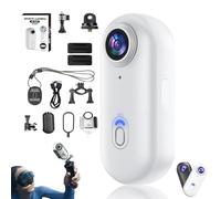 Generico Treklon POV Camera, Treklon Body Camera, HD 1080p/4k Pocket Action Cam,with Ip68 Waterproof Wearable Action Cameras, 170° Wide Angle, for Travel, Pet Walking & Outdoor Sports (4K White-B,0G)