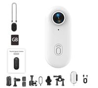 Generico Treklon POV Camera, Treklon POV Camera, the snap cam, 4k Portable Wearable Sports Cameras, Wearable Video Recording, Magnetic Thumb for Cycling, for Work&Travel&Pet Walking (white B,4K)