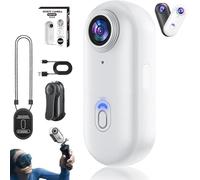 Generico Treklon - Treklon 4S Body Camera, 2025 New 1080P/4K Treklon POV Camera, with Ip68 Waterproof Wearable Action Mini Cam, for Pet Walking & Outdoors Activities (1080P White-A,0G)