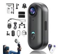 Generico Treklon - Treklon 4S Body Camera, 2025 New 1080P/4K Treklon POV Camera, with Ip68 Waterproof Wearable Action Mini Cam, for Pet Walking & Outdoors Activities (4K Black-B,64G)