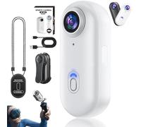 Generico Treklon - Treklon 4S Body Camera, 2025 New 1080P/4K Treklon POV Camera, with Ip68 Waterproof Wearable Action Mini Cam, for Pet Walking & Outdoors Activities (4K White-A,0G)