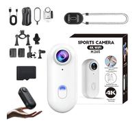 Generico Treklon - Treklon Body Camera, 2025 New POV Camera, HD 1080p/4k Pocket Action Cam, with Audio & Video Recording for Cycling, Pet Walking and Outdoor Activities (White,1080p)