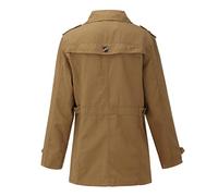 Generico Trench Uomo Corto Monopetto Cappotto Primaverile Risvolto Cappotti Invernali Classico Transizione Stagione Giacca a Vento Lunga da con Colletto per la Autunnale e Invernale