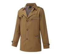 Generico Trench Uomo Corto Monopetto Cappotto Primaverile Risvolto Cappotti Invernali Classico Transizione Stagione Giacca a Vento Lunga da con Colletto per la Autunnale e Invernale
