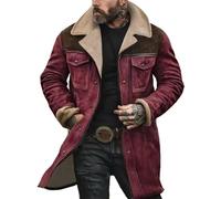 Generico Trench Uomo Polar Caldo Cappotto Invernali Antivento Giubbotto Uomo Invernale con Tasche Giaccone Invernale Calda Giacca Elegante Giacca A Vento Termica Giubbino Parka Giacche Trench Lungo