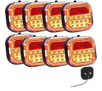 Generico Trendfetchus Wireless Tail Lights, Trendfetchus Car LED Trailer Lights, Indicator & Tail Lights for Vehicles, Waterproof Trailers Lights for Boat, Truck, Rv Turn Signal (8 pcs)