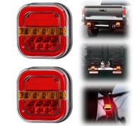 Generico Trendfetchus Wireless Tail Lights, Trendfetchus Car LED Trailer Lights, Magnetic Wireless Ip67 Waterproof Tail, Indicator & Tail Lights for Vehicles, for Boat, Truck, Rv Turn Signal (2PCS)