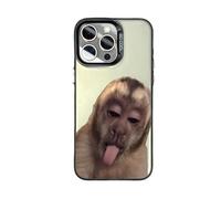 Generico Trendy Monkey Phone Case, Funny Phone Case, TPU Protective Cover for iPhone 17/16/15/14/13/12/11 Pro Max (Silver,For iPhone 17Air)