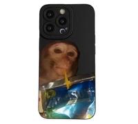 Generico Trendy Monkey Phone Case, Funny Phone Case, TPU Protective Cover for iPhone 17/16/15/14/13/12/11 Pro Max (Gray,For iPhone 17Air)