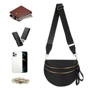 Generico Trendy Shoulder Bag - Nylon Crescent Bag,Adjustable Strap Spacious Wallets Purses For Women Girls Daily Commute Shopping Work School Weekend Outing Travel Business Meeting