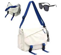 Generico Trendy Workwear Style Messenger Bag,Unisex Casual Crossbody Bag for Daily,Large Capacity Cute Canvas Bags