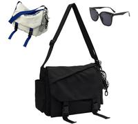Generico Trendy Workwear Style Messenger Bag,Unisex Casual Crossbody Bag for Daily,Large Capacity Cute Canvas Bags