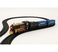 Genérico Treno elettrico decorativo con luce e suono, circuito circolare, stile classico, accessorio di decorazione per la casa e il Natale (nero classico)