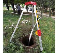 Generico Treppiede di Soccorso per impieghi gravosi - Paranco Portatile per trincee per Cavi fognari e Pozzi Profondi - Certificato di Sicurezza, Ideale per operazioni di Soccorso di Emergenza (544 k