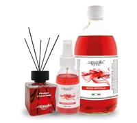Generico Tresorì - Kit Realizzato per Camomilla Torino Fragranza Rosso Imperiale - Ricarica Diffusore per Ambiente 1L, Diffusore Cubo a Bastoncini 200ml, Spray Ambienti 125ml, Idea Regalo