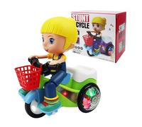 Generico Triciclo Da Acrobazia Con E Danza - Veicolo Motocicletta Da Cartone Animato - Luci Rotanti Melodie Divertente Gioco Per Casa Viaggio Bambini In Età Prescolare