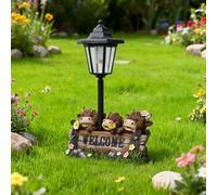 Generico Triple Highland Cow Solar Garden Statue,Cute and Warm Little Cows Street Lamp Statue,Weatherproof Resin LED Outdoor Decor for Bookshelf,Yard,Lawn,Pathway,Patio