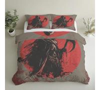 Generico Triste Mietitore Copripiumino Matrimoniale Falce Teschio Terrore Parure Copripiumone con 1 x Copripiumone 135x200 cm e 1 x Federe 50x80cm GS*8