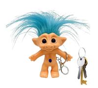 Generico Troll Doll Keychain - Enamel Material 10cm | Vintage Good Luck Troll Doll Key Ring, Colorful Hair Figurine Charm | Anti Lost Key Holder Accessory For Women Girls Daily Use