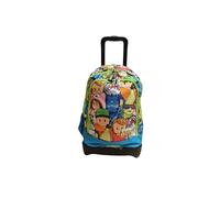 Generico Trolley Zaino Scuola Cross STUMBLE GUYS LIME. Sganciabile NUOVE RUOTE SALI SCALE con carrello amovibile TINTAUNITA