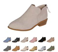 Generico Tronchetti Donna Bassi, Stivali Invernali Donna Impermeabile Tacco Basso, Boots Casual Tronchetti Morbidi Stivaletti Donna Motociclista Eleganti, Stivali Alla Moda da Donna