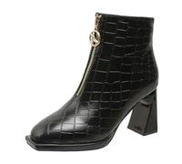 Generico Tronchetti Donna Invernali Bassi, Stivaletti Donna Invernali Casual con Tacco, Boots Comoda Stivaletti Antivento Morbidi Chelsea Boots Donna Vintage Stivaletti Donna Motociclista