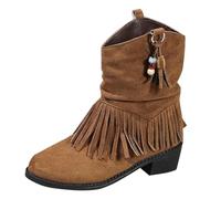 Generico Tronchetto Estivo Donna Stivali Donna Antiscivolo Stivaletti Senza Lacci Comodi Eleganti Stivaletto Leggero Caldo Robusti Versatili Stivali Pioggia Autunno Inverno Stivaletti Marrone 39