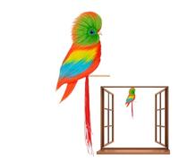 Generico Tropical Parrot Decoration - Bird Wall Mount | 25cm ABS Sculpture with Weatherproof Function, Bedroom Living Room Accent with Balcony Usage, Farmhouse Window Ornament for Yard Porch