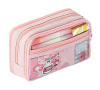 Generico Trousse À Crayons De Grande Capacité, Tissu 21x6,5x13 Cm | Étui À Crayons Portable Avec Compartiments - Organisateur De Papeterie, Trousse Multifonction Pour École, Bureau, Accessoires