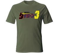 Generico Tshirt Daitarn 3 Robot Japan Logo Vintage Anime Manga (IT, Testo, S, Regular, Regular, Verde Militare)