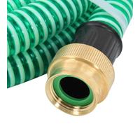 Generico Tubo di Aspirazione con Raccordi in Ottone Verde 1,1" 15 m PVC,Verde,4.12kg,151048