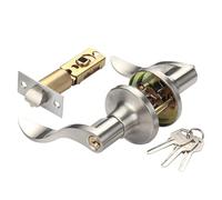 Genérico Türgriffschloss - Robusto -Eingangstürschloss Im Wellenstil, Hochwertige Metallkonstruktion Mit Sicherem Griffdesign, Langlebig Und Stilvoll | Perfekt Für Innen Außen Haus Wohnung Büro Eing