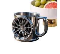 Generico Tumbler Di Caffè In Acciaio In Acciaio In Acciiaio In Acciaiio A Ruota Da Corsa | Da Viaggio A Doppia Parete Con Coperchio Resistente Alla Fuoriuscita, Regalo Di Auto Uniche Per L'ufficio