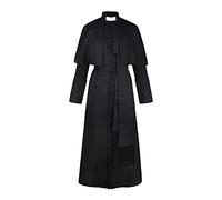 Generico Tunica Costume Medievale Monaco Sacerdote Rinascimentale Cosplay Set Completo Halloween da Uomo Abito Talare Liturgico Paramenti Vestito Pulpito Clero Vacanze per Il Tempo Libero Leggera