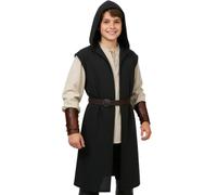 Generico Tunica Medievale con Cappuccio per Bambino, Costume da Arciere senza Maniche, Travestimento per Carnevale, Halloween e Feste a Tema