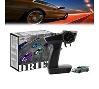 Generico Turbo Racing 1/76 RC, Tabletop Drift Mini Car, 2.4G 4CH RWD Electric Remote Control Vehicle, Desktop Racing Car Model with High Speed & LED Light, Gifts for adults (H)