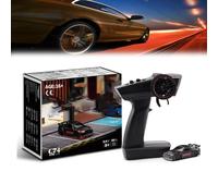 Generico Turbo Racing 1/76 RC, Tabletop Drift Mini Car, 2.4G 4CH RWD Electric Remote Control Vehicle, Desktop Racing Car Model with High Speed & LED Light, Gifts for adults (C)