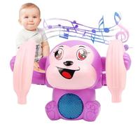 Genérico Tuta Acrobatica - ABS 13 x 8 x 9 cm | Giocattolo Elettrico Primate | Capriola Ballerina Motorizzata | Controllo Voce 360° Banana Accessorio Interazione Divertimento Famiglia