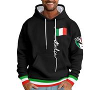 Generico Tuta da Jogging da Uomo Italian Flag Print，Che esalta l'onore e Lo Stile con i Colori della Bandiera Nazionale，Tuta Sportiva Traspirante, per Il Tempo Libero