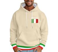 Generico Tuta da Jogging da Uomo Italian Flag Print，Che esalta l'onore e Lo Stile con i Colori della Bandiera Nazionale，Tuta Sportiva Traspirante, per Il Tempo Libero