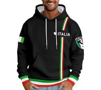 Generico Tuta da Jogging da Uomo Italian Flag Print，Che esalta l'onore e Lo Stile con i Colori della Bandiera Nazionale，Tuta Sportiva Traspirante, per Il Tempo Libero