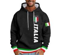 Generico Tuta da Jogging da Uomo Italian Flag Print，Che esalta l'onore e Lo Stile con i Colori della Bandiera Nazionale，Tuta Sportiva Traspirante, per Il Tempo Libero